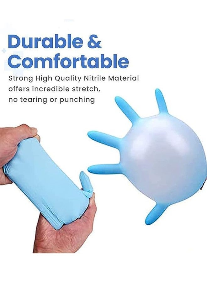 Cowox Rubber Powder Free Multipurpose Uses Blue Hand Gloves For Kitchen/Cleaning/Gardening/Food Grade/Non Tearable||Size-L,100 Pieces - Image 4